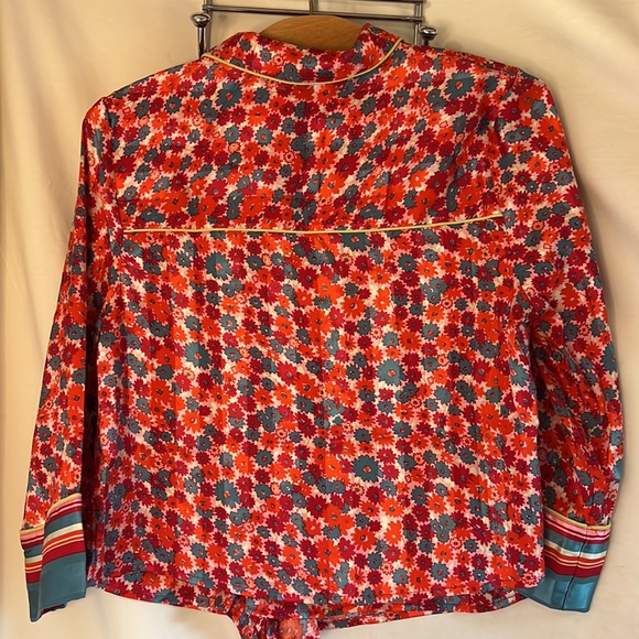 NWT Size XS Free People Pillow Talk pajama short set in the color poppy combo - Picture 3 of 8